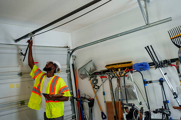 Professional Garage Door Roller Replacement technician working in Seneca Knolls, NY